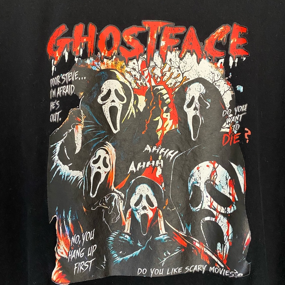Scream Ghostface Halloween T-shirt - Picture 5 of 12